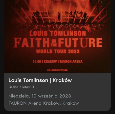 Bilet na koncert Louisa Tomlinsona (Kraków)