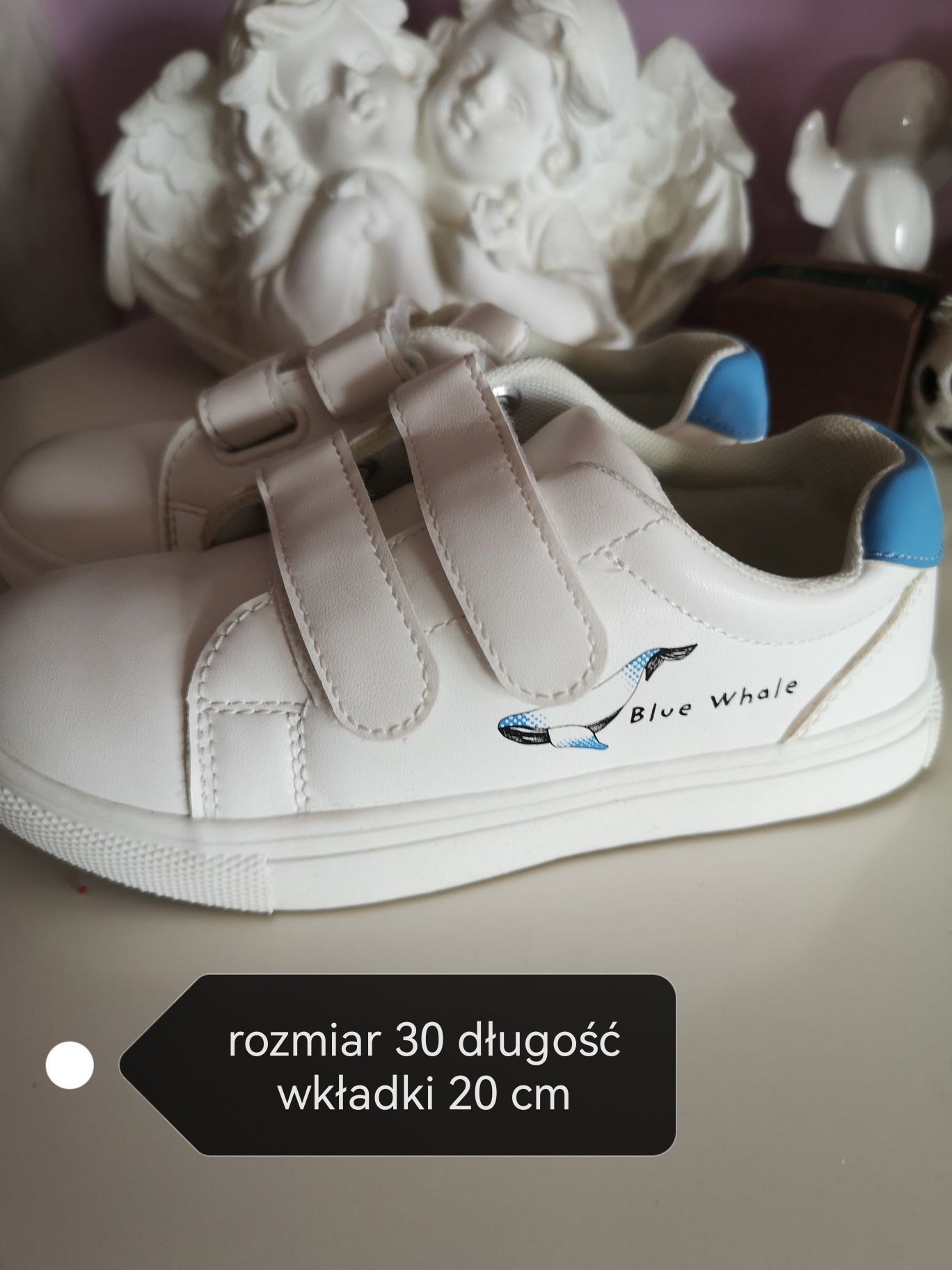 Buty sportowe na rzepy białe adidasy dla chłopca r. 30