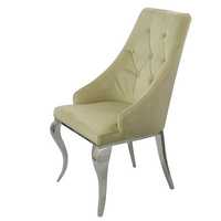 Krzesło glamour William II Sand nowoczesne pikowane guzikami