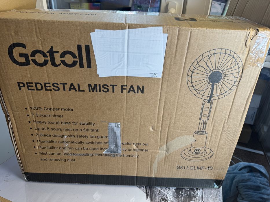 Вентилятор з розпиленням води Gotoll GLMF-40 Mist Fan 40см
