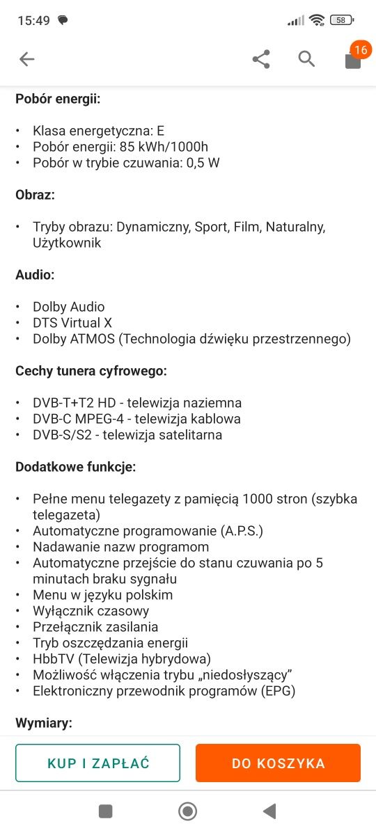 Telewizor Toshiba 65