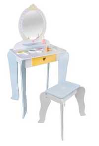 Toaletka drewniana dla dzieci LUSTRO + Taboret + Akcesoria