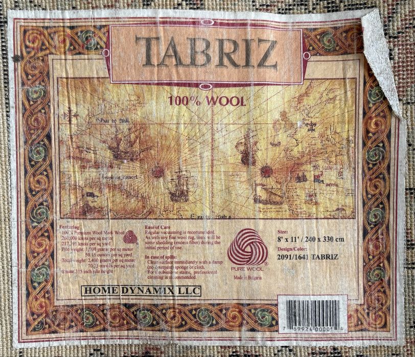 Perski dywanu z kolekcji Tabriz 100% z wełny.