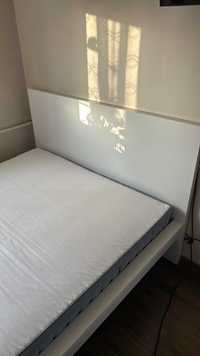 Białe łóżko MALM 140x200 + stelaż + materac REZERWACJA