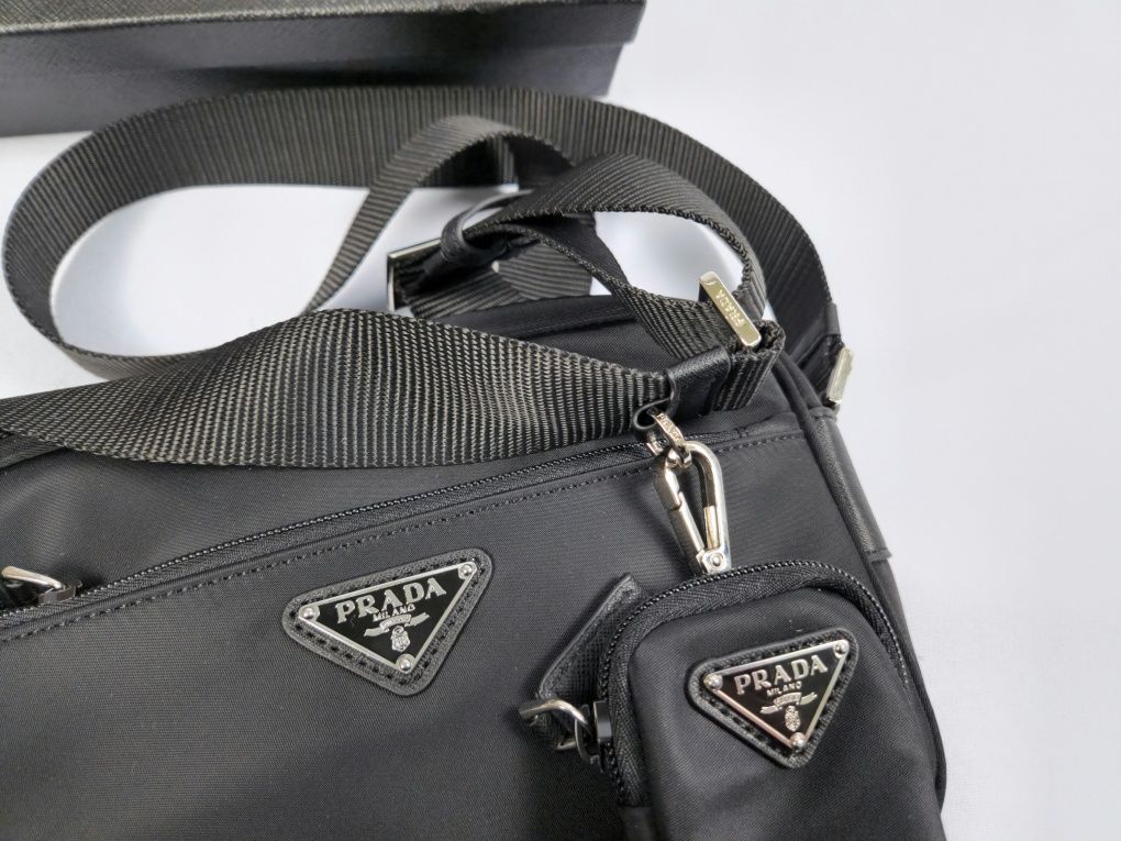 Prada Nylon сумка чоловіча мужская мессенджер нейлон через плечо