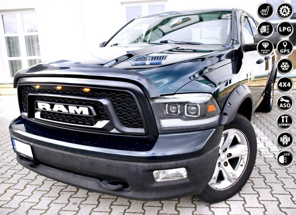 Dodge RAM 5.7 390PS/Navi/Klima/4x4/Gaz Sekwencja LPG/ Serwisowany/Zarjestrowany