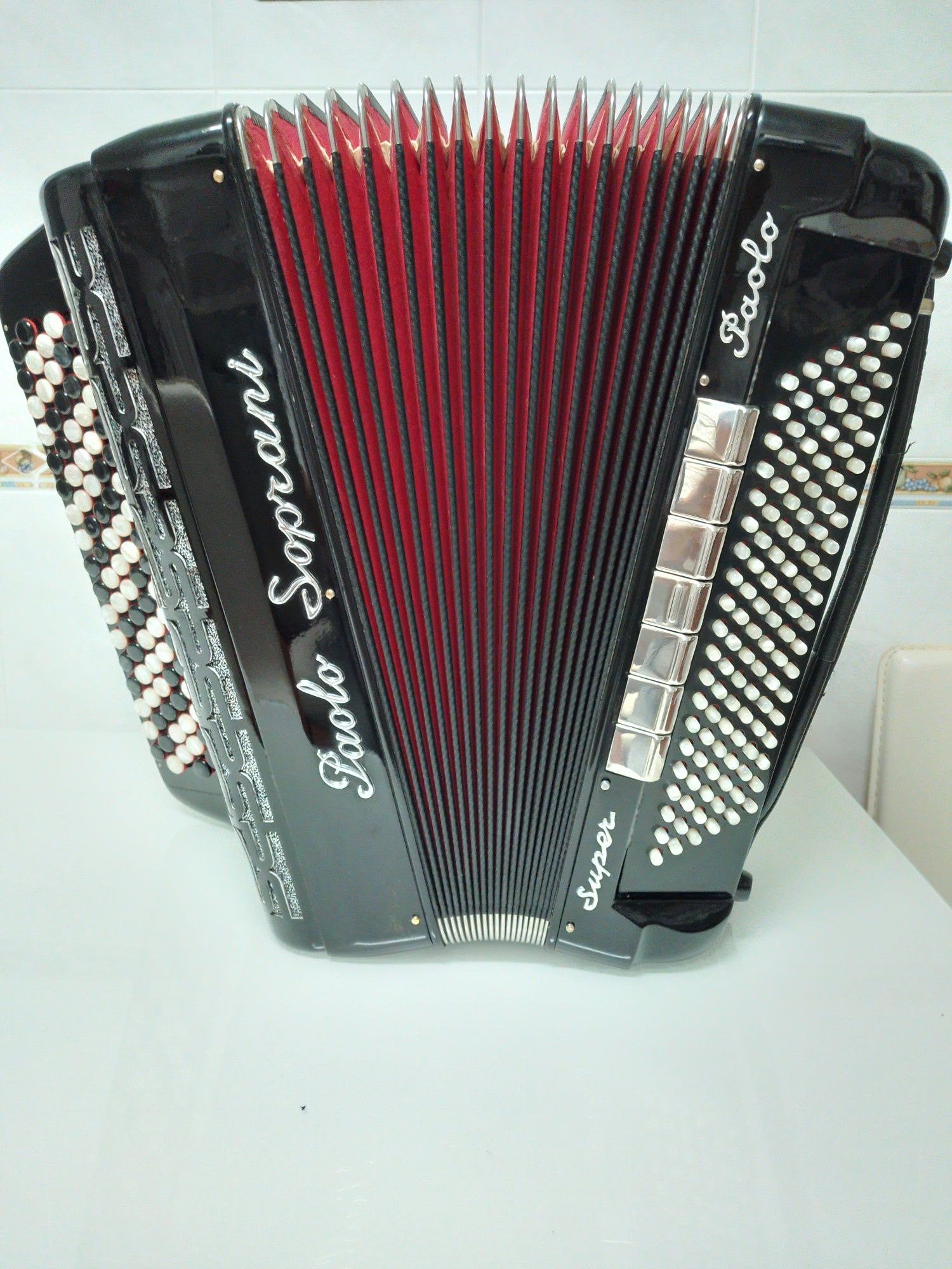 Acordeon/Acordeão Super Paolo 5voz c/cassoto