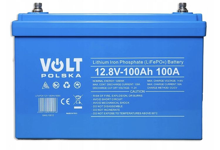 Є в наявності Акумулятор VOLT LiFePO4 12v 100Ah 100A + Bluetooth ДБЖ