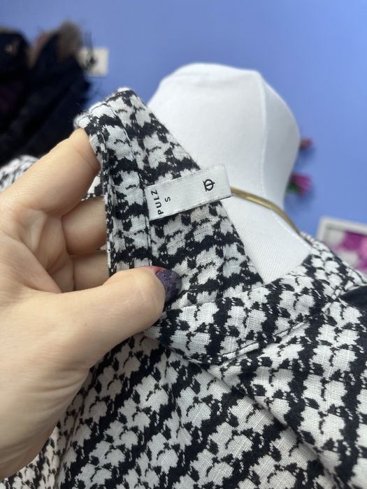 Bawełniana retro maxi sukienka vintage boho pepitka firma Pulz