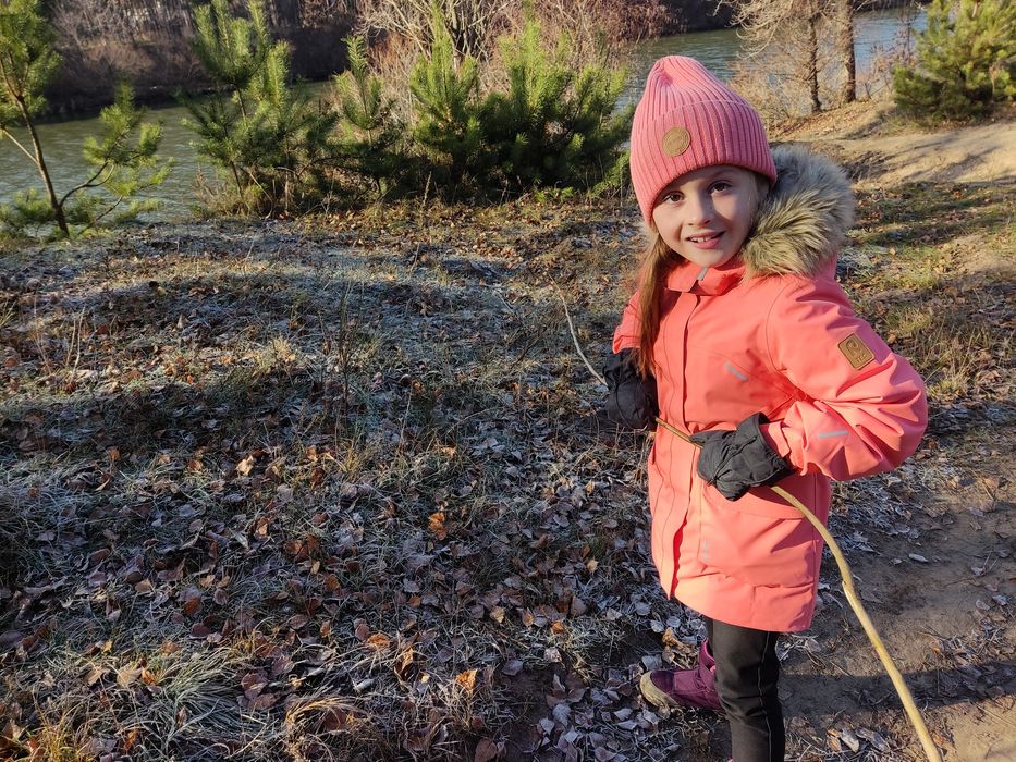 Зимова куртка Reima 128, парка лосось