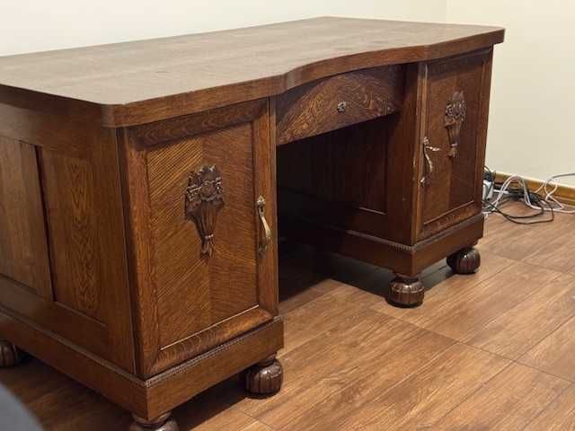 Biurko drewniane, okres międzywojenny