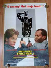 Plakat filmowy STRZELAJĄC ŚMIECHEM 1. Oryginał z 1993 roku.