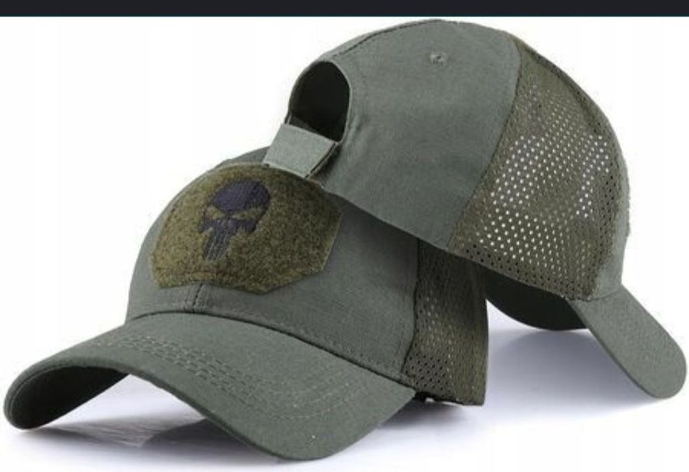 baseball cap czapka z daszkiem punisher army green WYPRZEDAŻ