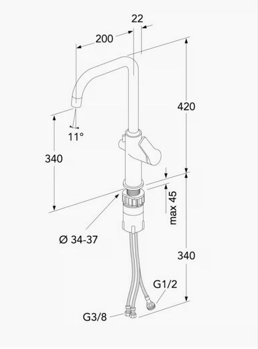 Bateria kuchenna kran kuchenny