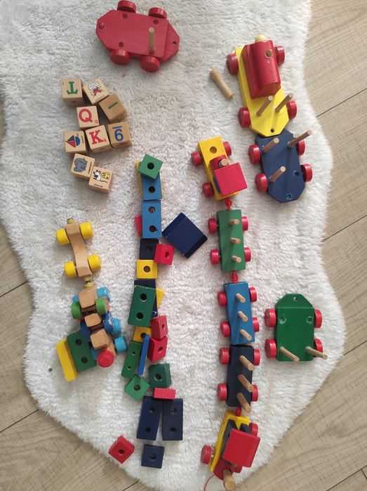 Klocki drewniane ciuchcia