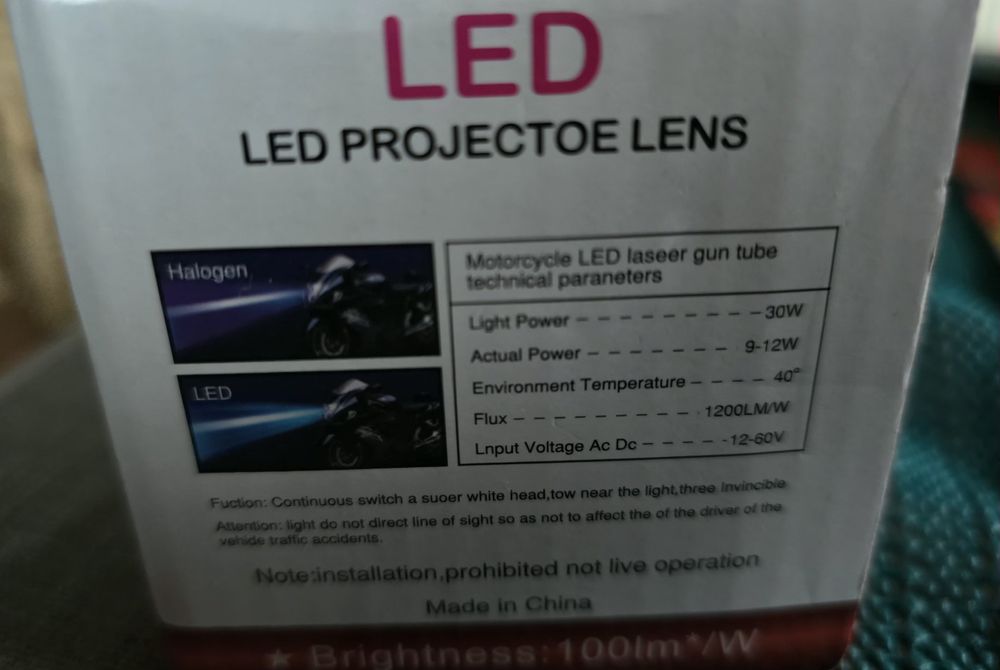 Faróis led 12v novos para motos trotinetes veiculos auto