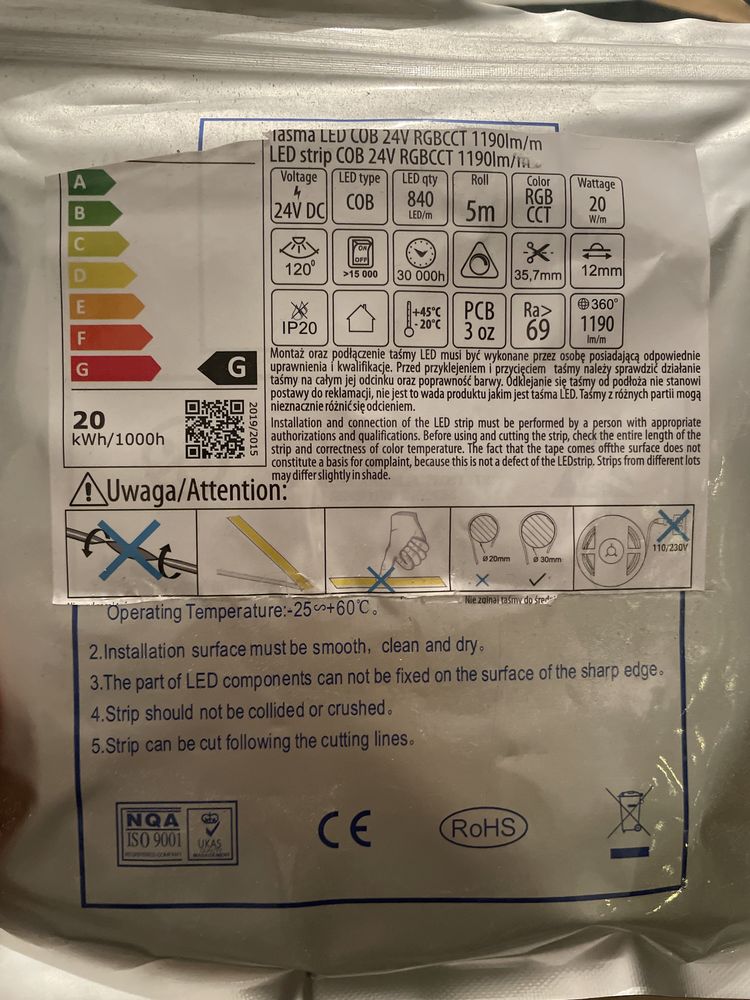 Taśma LED RGB CCT - 20m