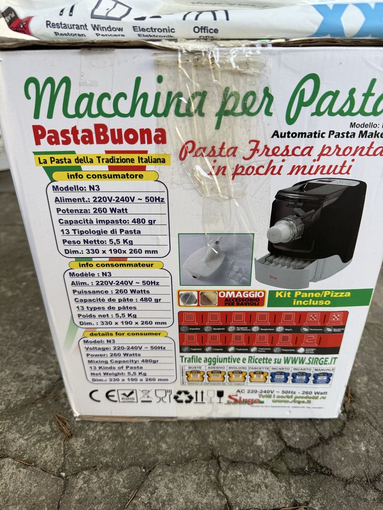 Sirge PASTAMAG30 Maszyna do makaronu 300 W - 30 Trafile - do 900 g