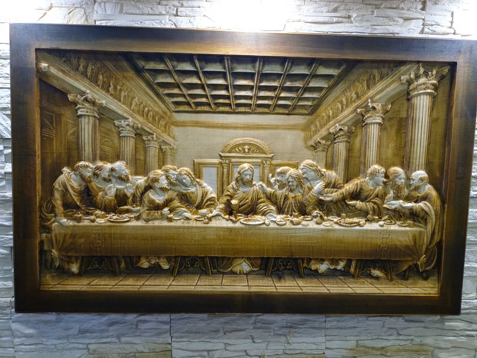 Ostatnia Wieczerza-Drewno-Plaskorzezba