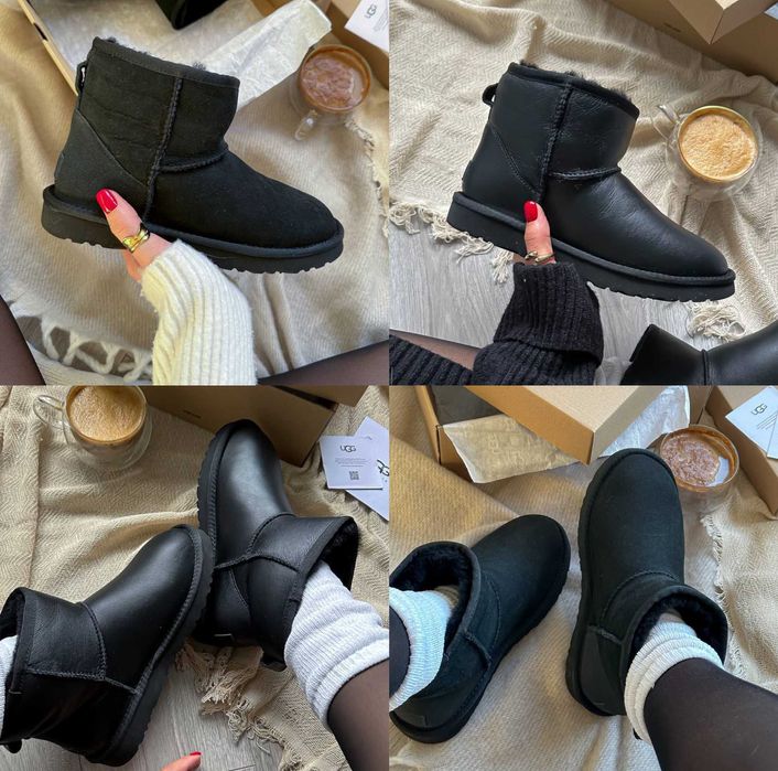 Мужские сапоги UGG Classic Mini II Black 40-46 Натур Овчина! Новинка!