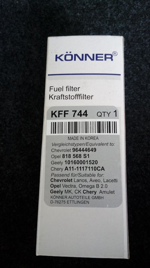 НОВЫЙ KFF744 Konner фильтр топливный