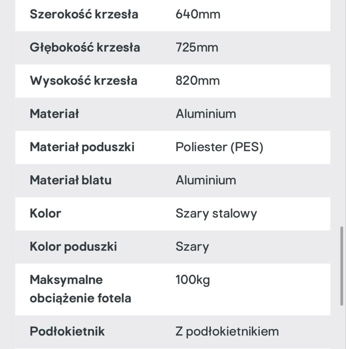 Fotel tarasowy szary + poduszki