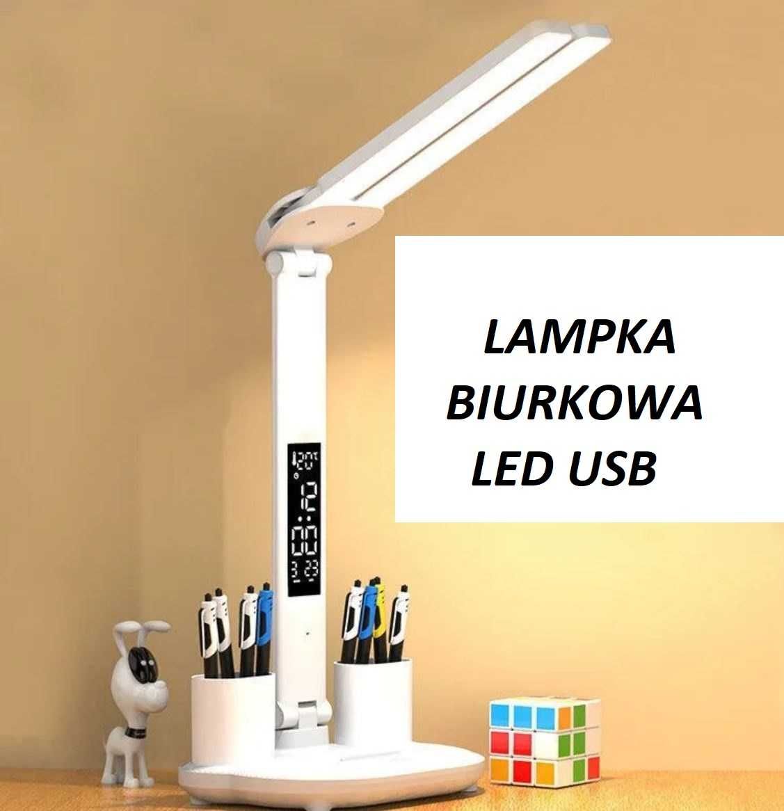 Lampka biurkowa LED na biurko lampa stołowa LED szkolna