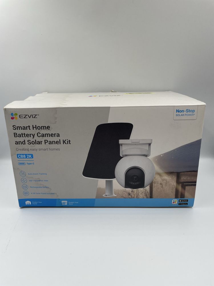 Bezprzewodowa zewnętrzna kamera ezviz CB8 KIT 2K  WiFi, słoneczna