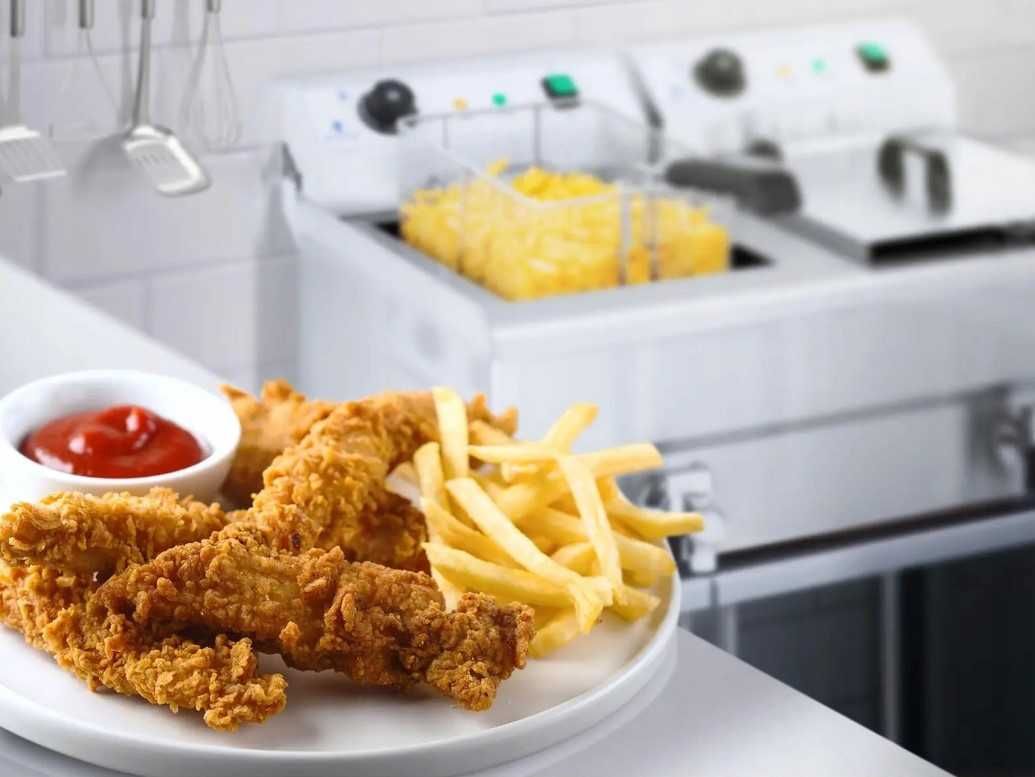 Duża FRYTOWNICA 2x 16L Dwukomorowa Royal Elektryczna Frytkownica