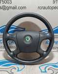 VOLANTE GUIADOR COMPLETO SKODA OCTAVIA II 2 MK2 1Z0419091 PELE AIRBAG