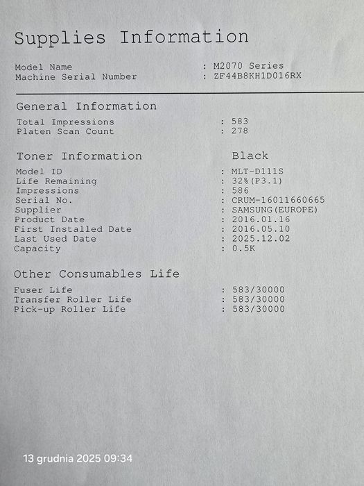Drukarka laserowa Samsung M2070
