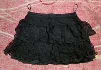 Czarna mini spódniczka z falbankami