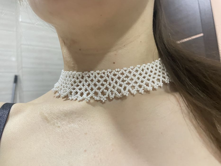 Силянка біла з чеського бісеру