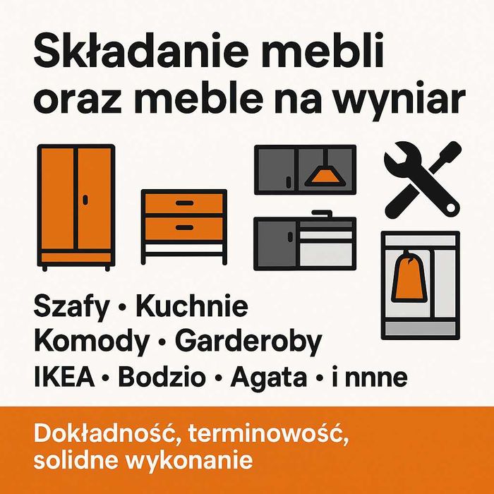 Meble na wymiar oraz skladanie mebli