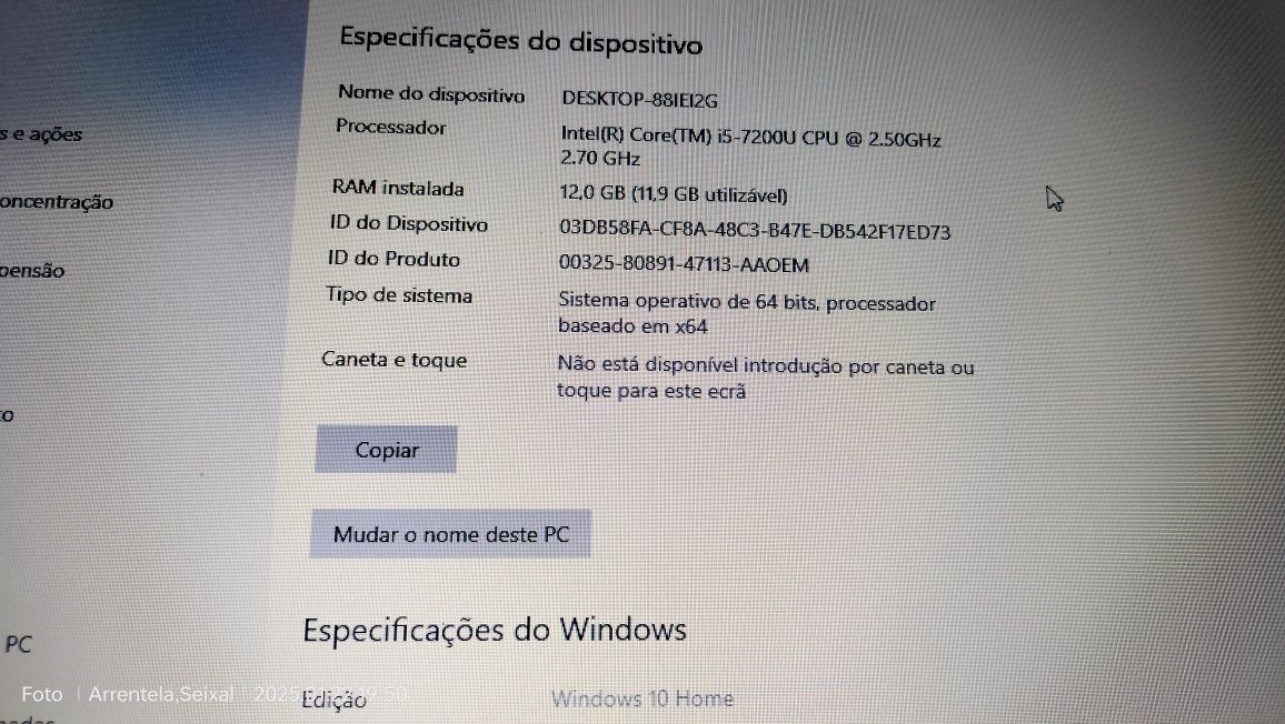 Vendo HP i5 12gb ram 240gb ssd pra universidade teletrabalho