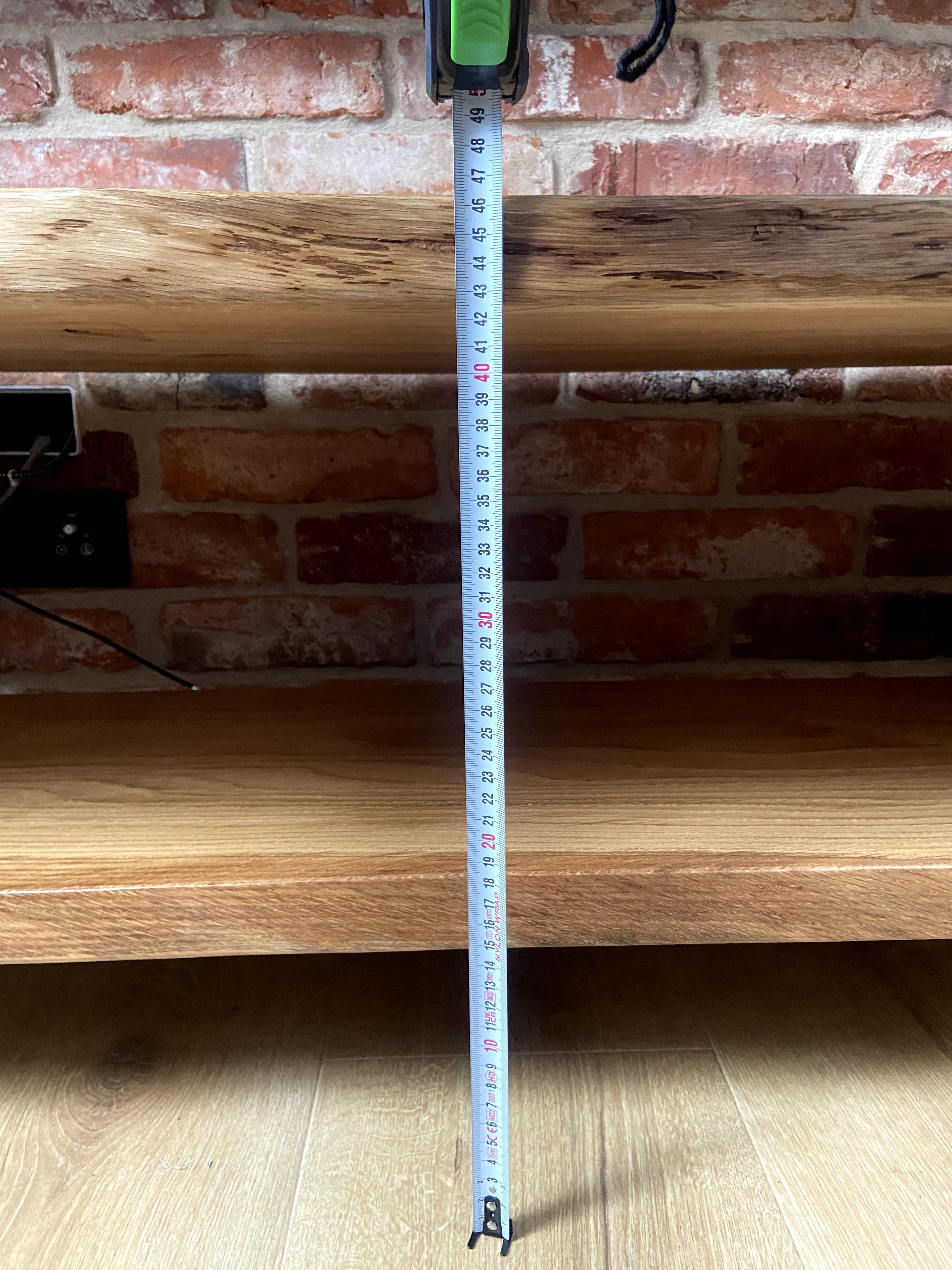 Szafka RTV- długość 180 cm, LITY DĄB, styl LOFT