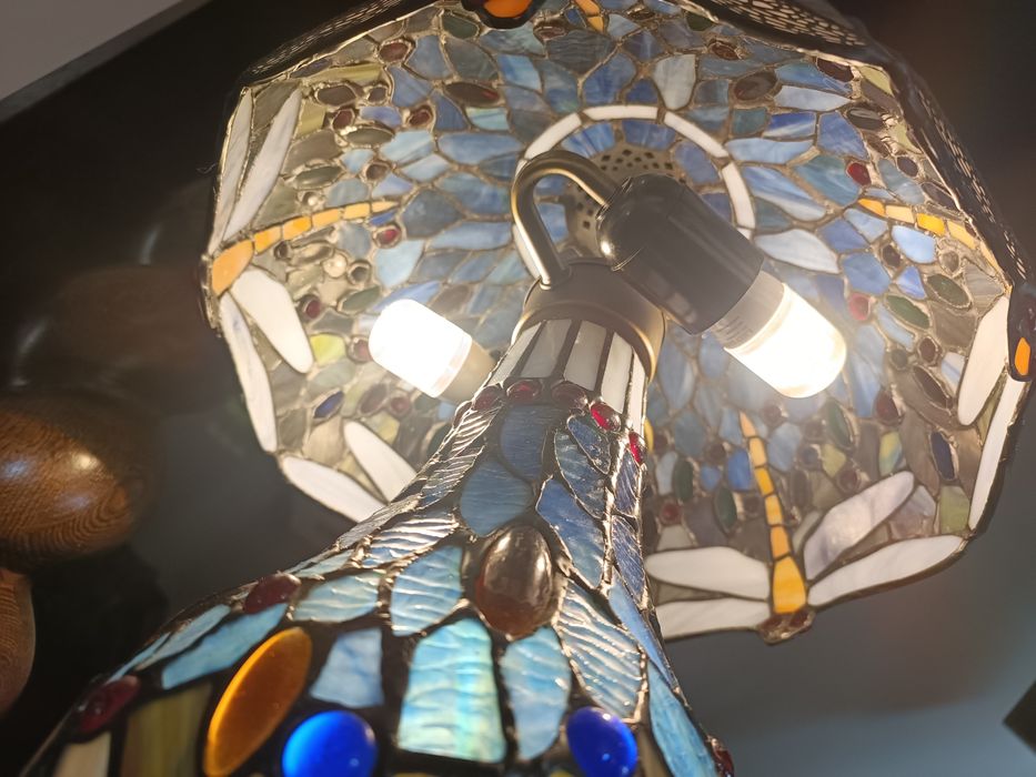 Lampa Tiffany witrażowa, ważka