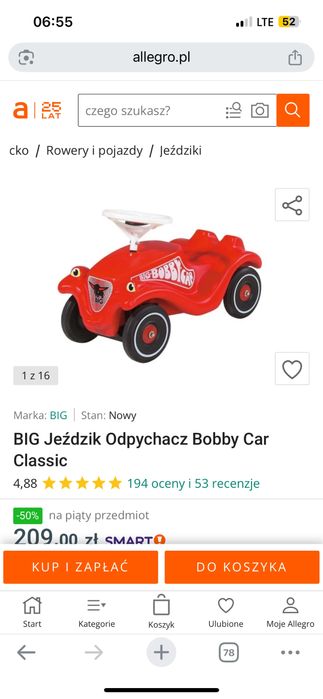 Big Samochodzik odpychacz