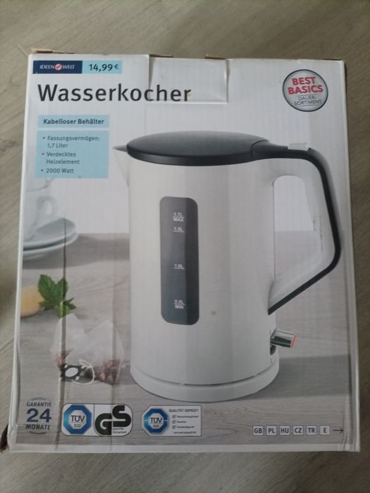 Nowy czajnik elektryczny pojemność 1,7 L 2000W Ideen Welt Rossmann