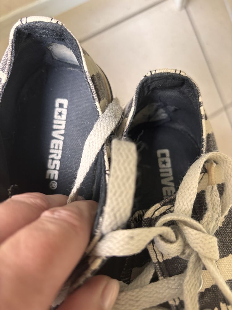 Converse All Star sneakers trampki zebra print  zwierzęcy czarno-białe