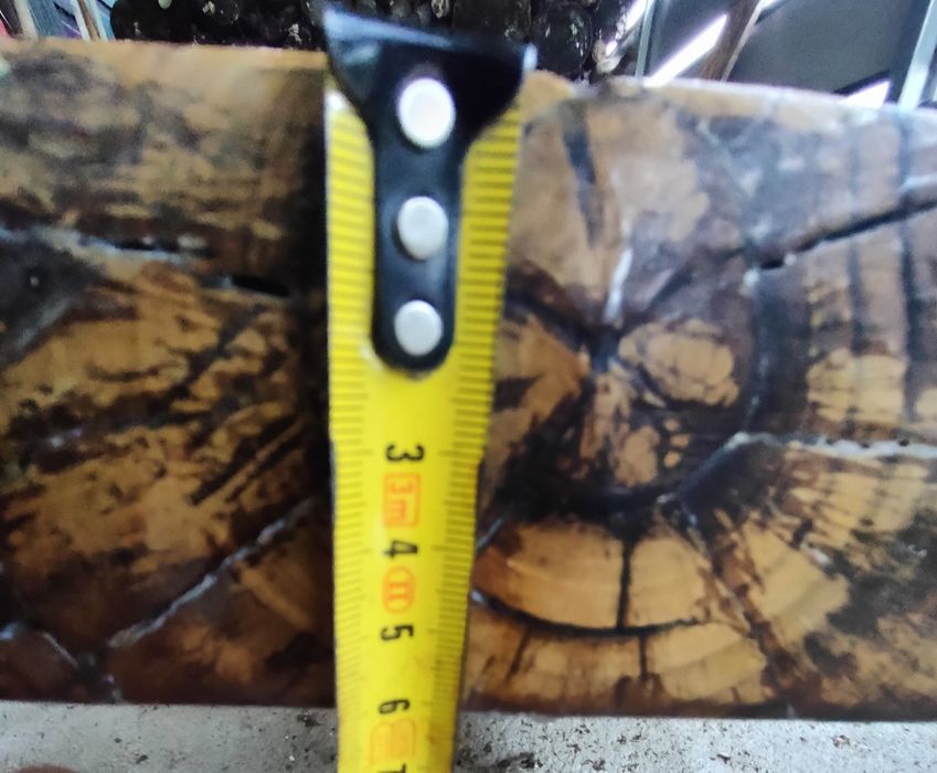 Blat stołu orzech żywica pół mat l