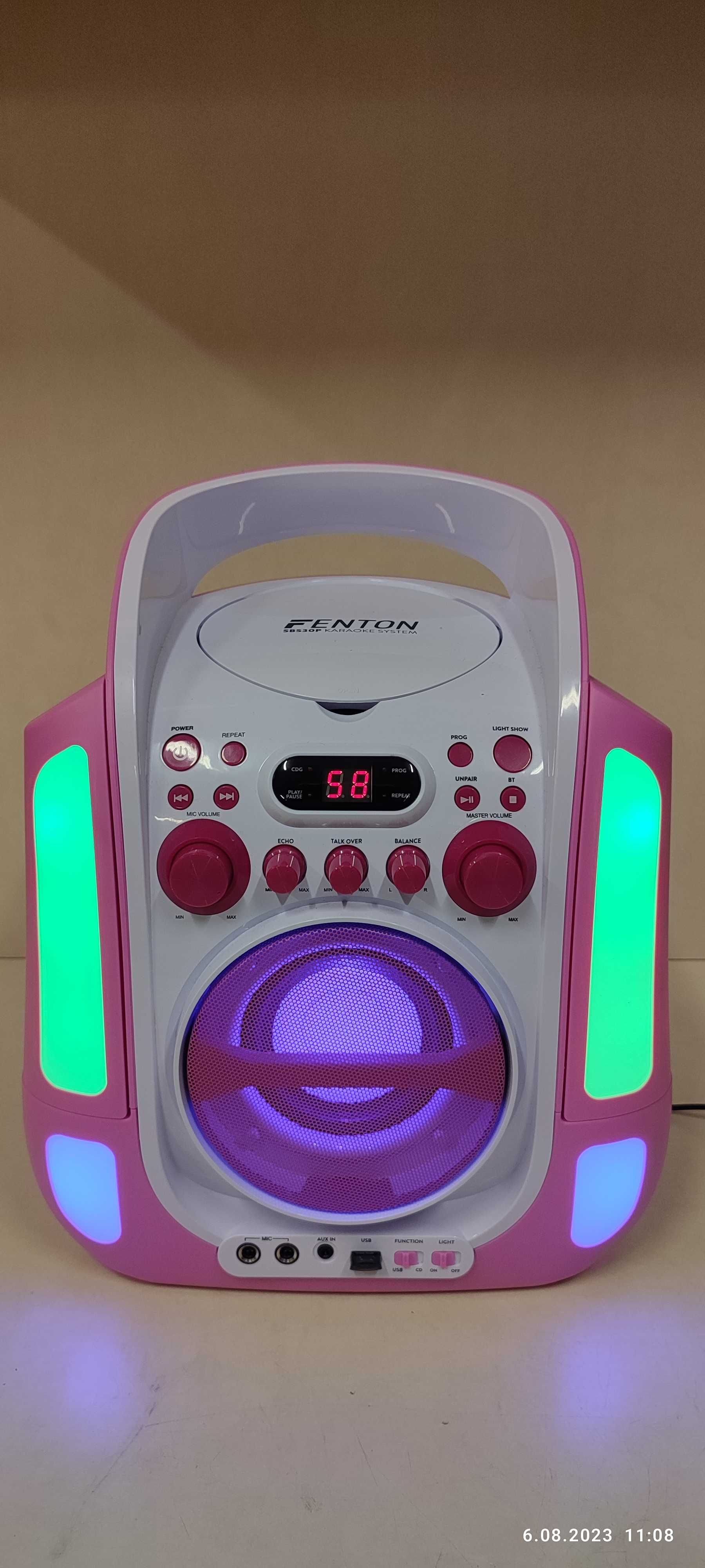 Głośnik z CD,USB, BLUETOOTH SBS30P różowy.