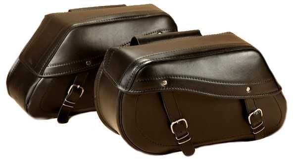 Sakwy Motocyklowe Skórzane S09A 50CM CZARNE