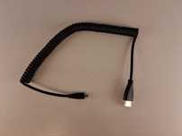 E244 Kabel Mini HDMI Do HDMI 1.8m Sprężynowy Do Kamery TV