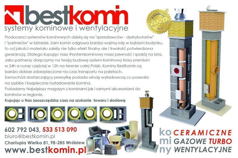 6m KW2 Fi 200 BKU Komin ceramiczny Wentylacyjne Pustaki kominowe Akces