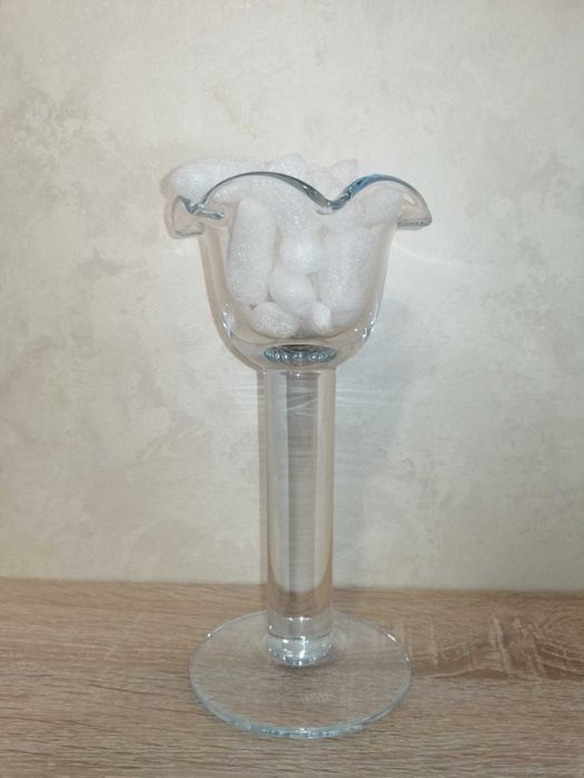 Szklana ozdoba – świeczka / dekor KROSNO, nowe, produkt polski