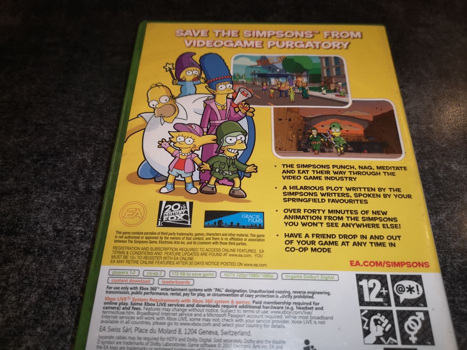 Simpsons Game XBOX 360 gra (3x ANG) stan BDB+  (rzadkość na rynku)