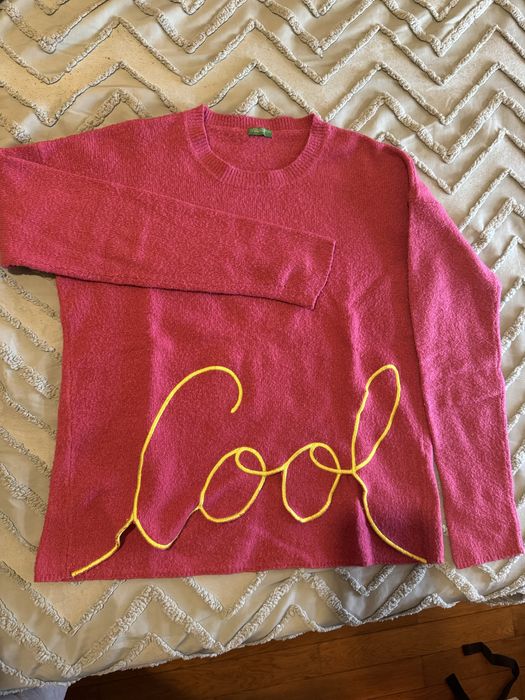 Sweat cor de rosa Bennetton