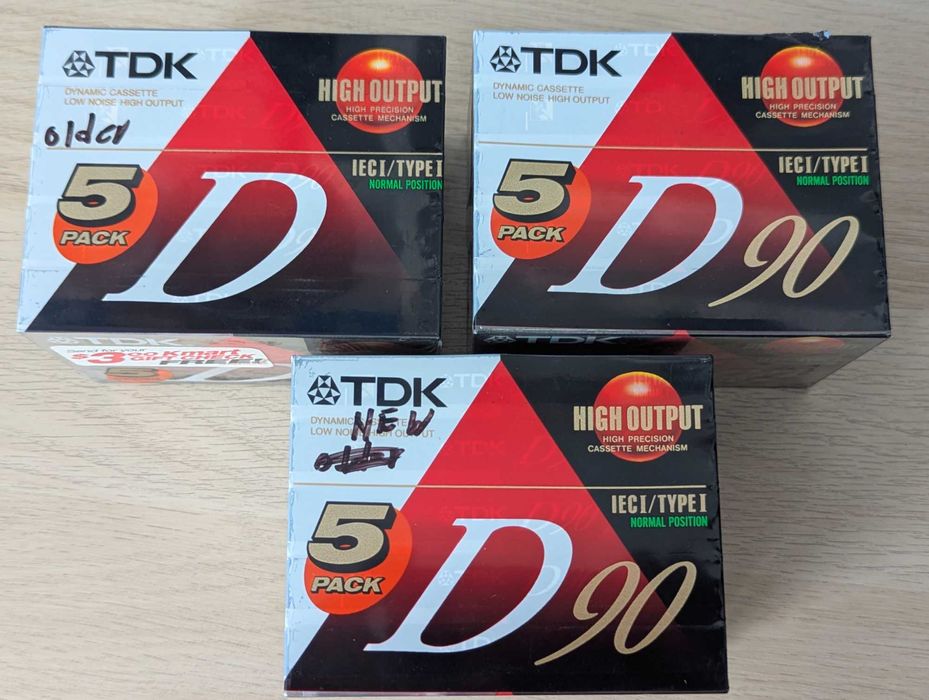 Аудіо касети кассеты TDK D90 блок 5шт новые