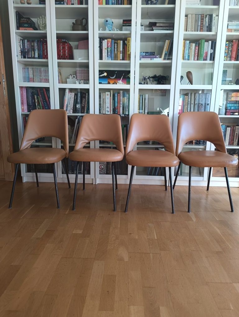 4 krzesła PRL odnowione